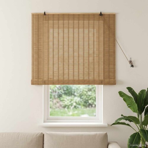 Rolo zavjesa Prirodna i smeđa 130 x 160 cm Bambus Cijene