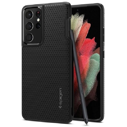 Samsung Ovitek Spigen Liquid Air Pen za Galaxy S21 Ultra Matte Black Cene