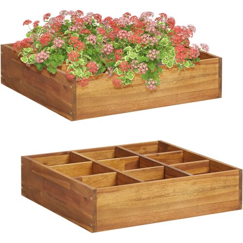  Povi&amp;scaron;ena vrtna gredica za bilje od bagremovog drva 60x60x15 cm Slike