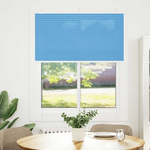  Plisirana zavjesa Plava 110x100 cm &amp;Scaron;irina tkanine 109,4 cm Poliester Slike