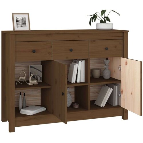 VidaXL komoda smeđa boja meda 100x35x74 cm od masivne borovine Slike