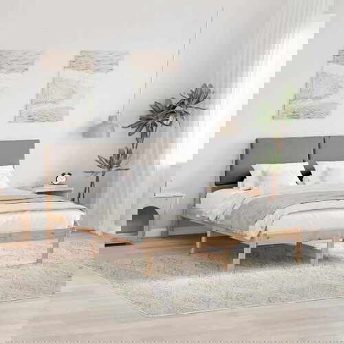 vidaXL Kovinska posteljna konstrukcija Rjava in taupe 150 x 200 cm Cene