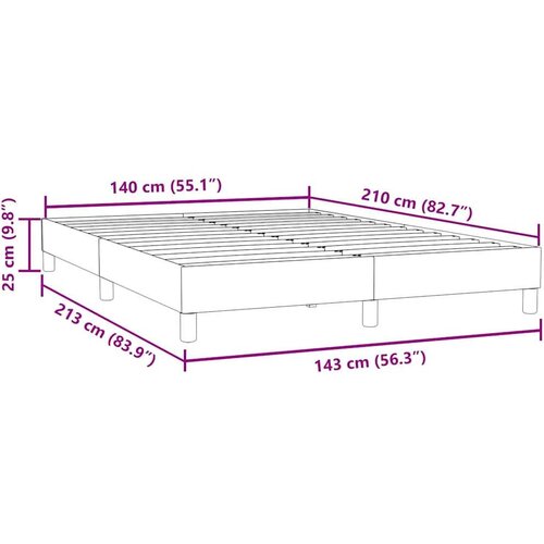 VidaXL Okvir kreveta bez madraca crni 140x210 cm bar&amp;scaron;un Slike