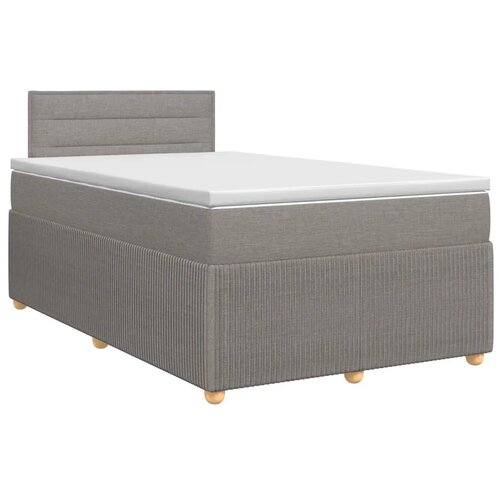  Boxspring krevet s madracem Sivosmeđa 120 x 190 cm Tkanina - Sivosmeđa 120 x 190 cm Dizajn linija Slike