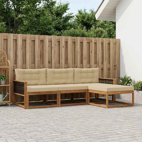  Set vanjskih sofa 4 kom. Prirodna i bež Cene