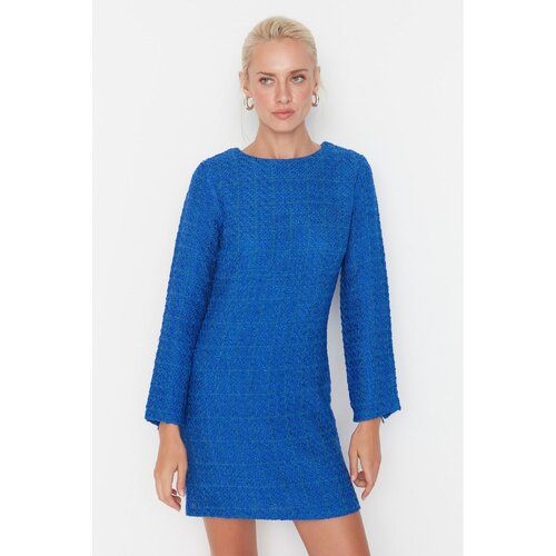 Trendyol Blue Tweed Dress Slike