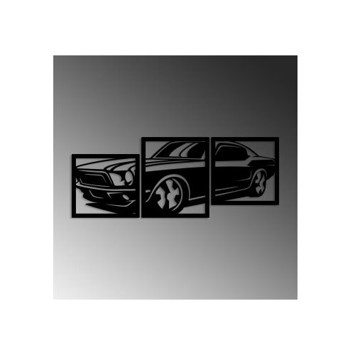 Wallxpert Zidna dekoracija Must Trio B, 40 x 40 cm, Crna Slike