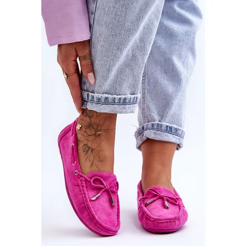 Kesi Women's Suede Moccasins Pink Si Passione