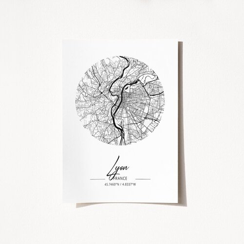 Wallity poster France Lyon-2075, 50x70 cm Cene