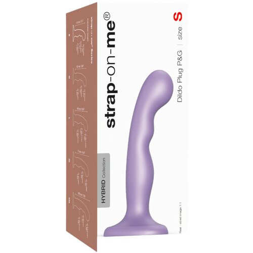 Strap-On-Me P&amp;amp;G S - zakrivljeni, strap-on dildo (ljubičasti) Slike