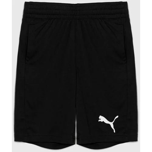 Puma Dječje kratke hlače ACTIVE Interlock Shorts B boja: crna, s tiskom, podesivi struk