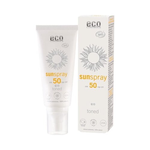 eco cosmetics sončna krema v razpršilu zf 50 tonirana s Q10 Cene