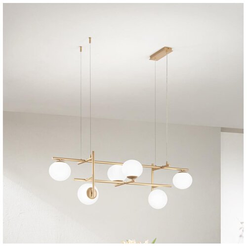  Ondaluce - Visilica na sajli JEWEL 6xE14/10W/230V zlatna/bela Cene