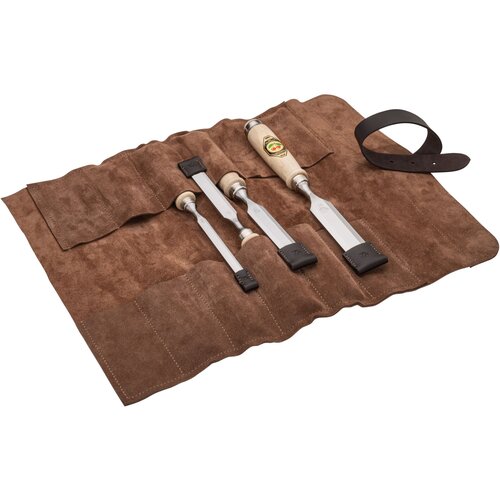 Kirschen Stechbeitelsatz 4-tlg. Ledertasche 10-16-20-26 Slike