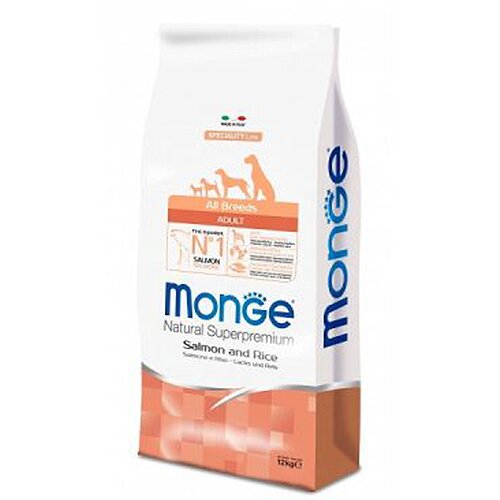 Monge All Breeds Adult Monoprotein losos in riž 12 kg Cene