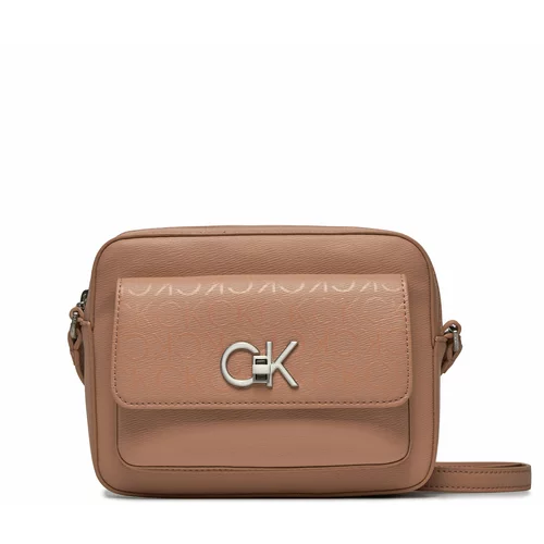 Calvin Klein Ročna torba Re-Lock Camera Bag_Epi Mono K60K611565 Ash Rose Mono VB8