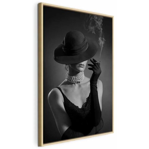  Slika - Black Elegance (1 Part) Vertical 40x60 U prirodnom drvenom okviru Cene