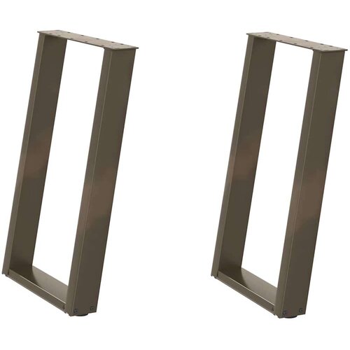 VidaXL Noge za blagovaonski stol U-oblik 2 kom Prirodni čelik 50 x (72-73) cm Čelik - Prirodna 50 x (72-73) cm 1 Slike