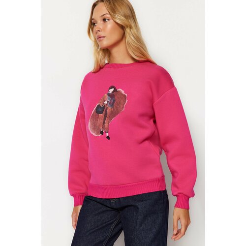 Trendyol Sweatshirt - Pink - Regular fit Cene