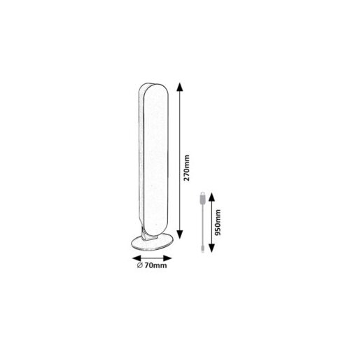 Rabalux stona lampa LED 3W RGB parker 76016 crna Cene