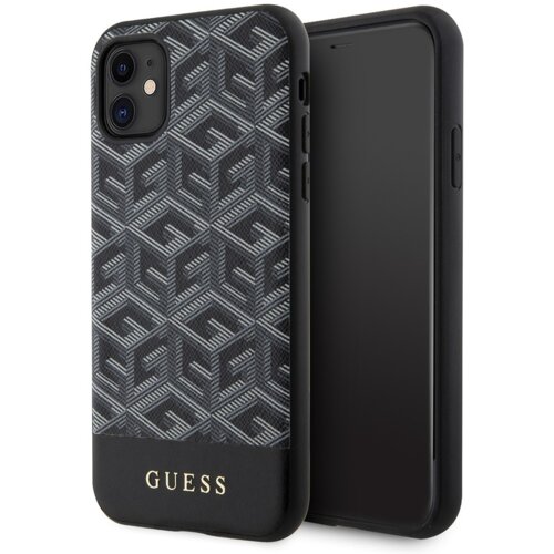  originalni guess ovitek g-cube GUHMN61HGCFSEK z magsafe za iphone 11 - črn Slike