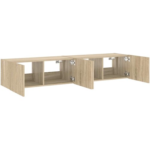  Zidni TV ormarići LED 2 kom boja hrasta sonome 80x35x31 cm Slike