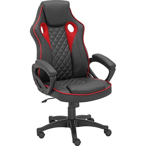XORA GAMING STOL kovina, umetna masa, tekstil rdeča, črna Cene