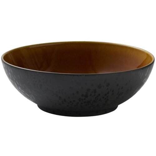 Bitz crna posuda od kamenine s oker unutarnjom stranom Mensa, promjer 30 cm Slike
