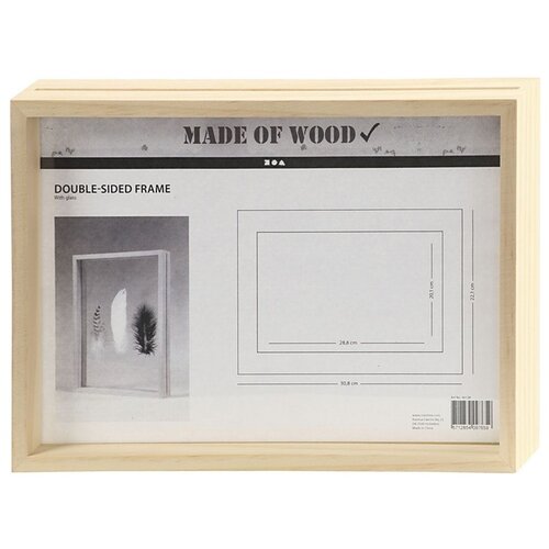  Leseni dvostranski okvir z dvojnim steklom Cene