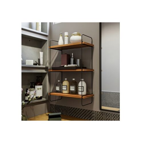 Hanah home Zidna polica Pulalis, 40x66x20 cm, Orah Slike