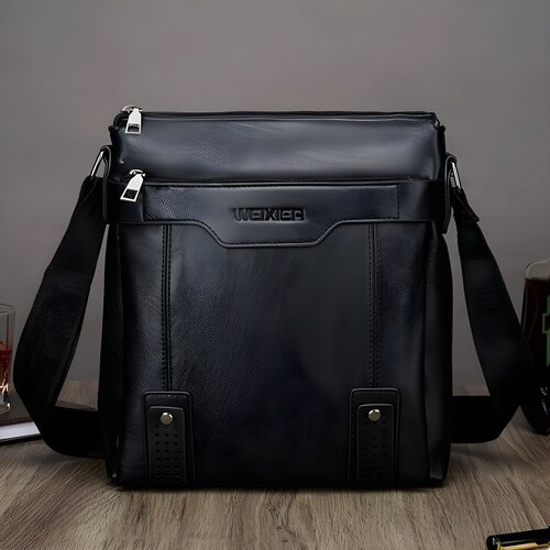 IZMAEL Muška Crossbody Torba WEIXIER LE - 15414 - Crna Cene