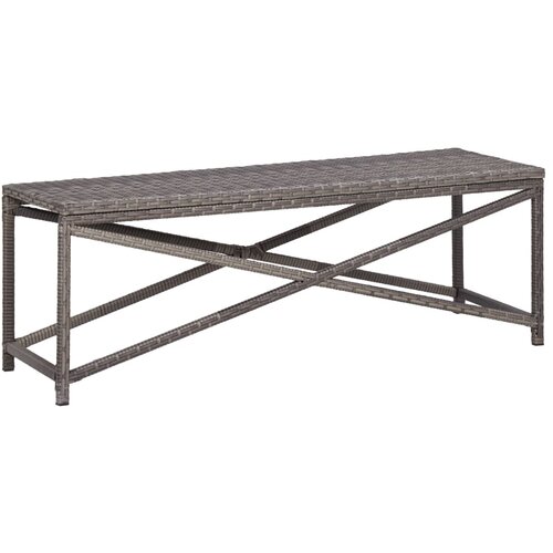 The Living Store Vrtna klop 120 cm poli ratan siva - Klop, (21475545) Slike