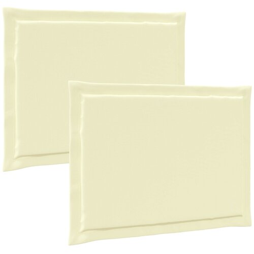  Jastučići za sjedenje 2 pcs Krema 47 x 36 x 2 cm Poliester Slike