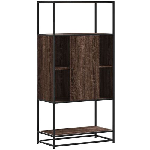 VidaXL Visoka ploča smeđi hrast 68x35x139 cm Konstruirano drvo i metal Slike