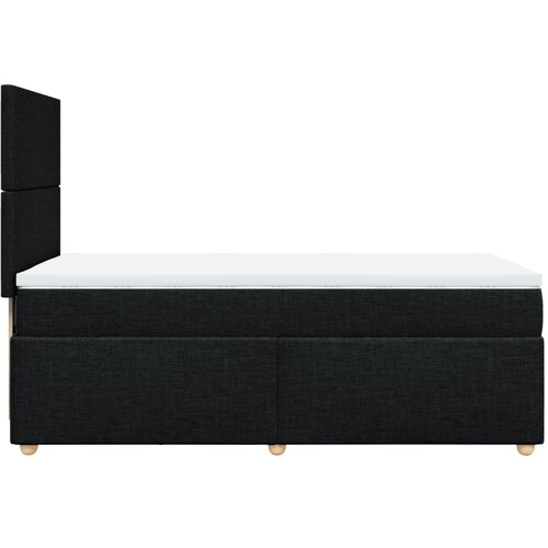 Box spring krevet s madracem crni 80 x 200 cm od tkanine Slike