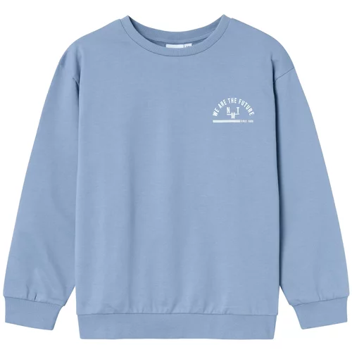 name it Sweater majica 'VIKRAM' golublje plava / bijela