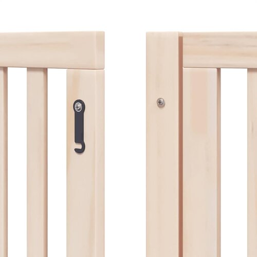  Vrata za pse s vrata&amp;scaron;cima 6 panela sklopiva 480 cm drvo topole Smeđa 80 x 90 x 2 cm Slike