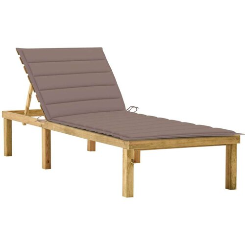  Ležalnik s taupe blazino impregnirana borovina, (20662766) Cene