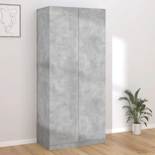 Furnova Garderobna omara betonsko siva 90x52x200 cm iverna plošča, (21930257) Furnova Garderobna omara betonsko siva 90x52x200 cm iverna plošča, (21930257)