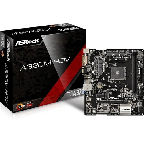AsRock A320M-HDV, AMD AM4 PCIe/DDR4/SATA3/GLAN/7.1/USB 3.1 matična ploča Slike