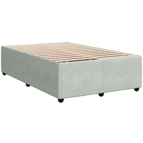 VidaXL Box spring krevet s madracem svjetlosivi 120x200 cm bar&amp;scaron;unasti Slike