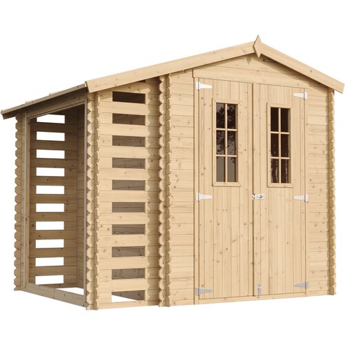 Timbela Lesena vrtna lopa - 272x206xH218 cm/ 4,47 m2 - Vrtna hiša s podi - M386C+M386G, (21884948) Cene