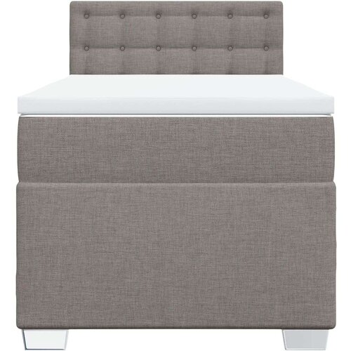vidaXL Box spring postelja z vzmetnico taupe 90x200 cm blago Cene