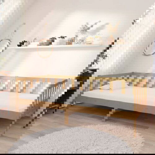 The Living Store Dnevna postelja medeno rjava trdna borovina 90x200 cm - Dnevna Postelja, (21508592) Slike