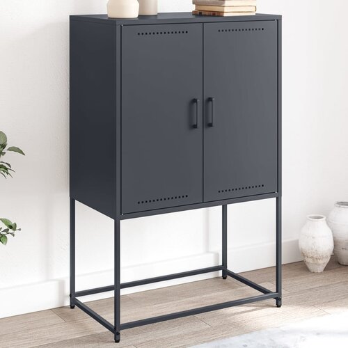 VidaXL Visoka komoda antracit 68,5x38,5x107 cm čelična Slike