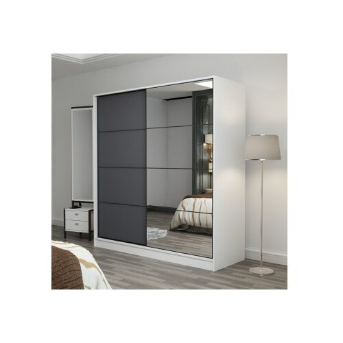 Hanah home Kale 3163 Ormar, 180x190x52cm, Bijelo-antracit Slike