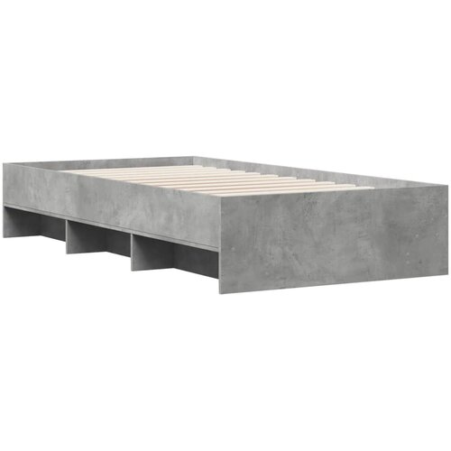 VidaXL Okvir kreveta boja betona 75x190 cm od konstruiranog drva Slike