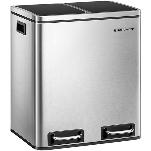 Songmics Koš za smeti 2 x 15 L, siv Cene