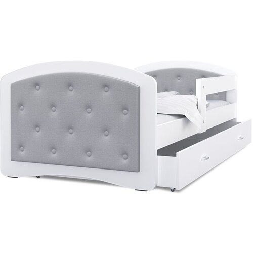 Molarem Home Dječji tapecirani krevet MEGI gumbi bijeli 180x80 cm Cijene
