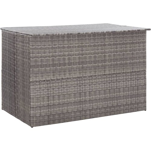 VidaXL Vrtna &amp;scaron;katla siva 150x100x100 cm poli ratan Slike